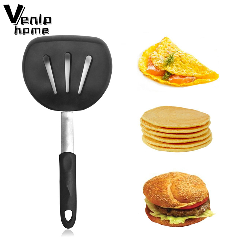 Okonomiyaki Spatula - Espátula de silicona Flexible, volteador ancho