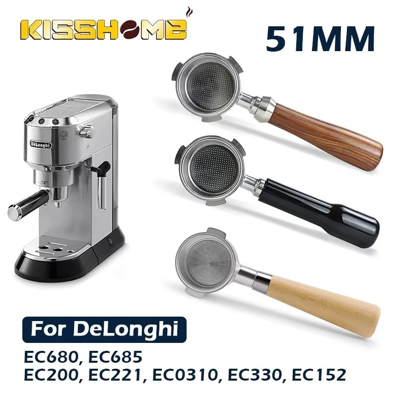 Delonghi Espresso Magnifica - Portafiltro sin fondo para café, 51MM,